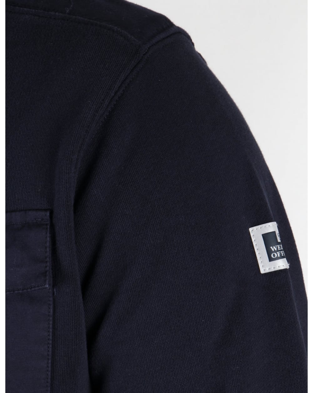 Weekend Offender – Niko – Sweatshirt mit Kragen in Marineblau