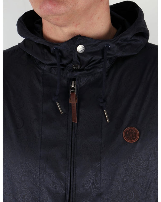 Pretty Green Pretty Green Wren Paisley Jacke Marineblau