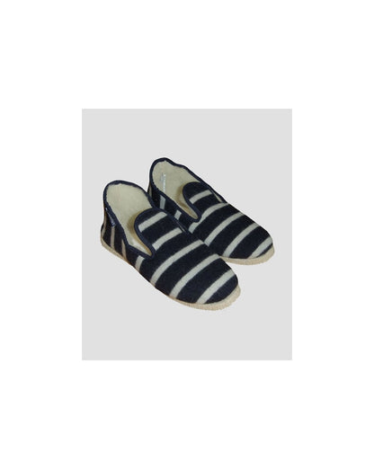 Armor-lux Wollpantoffeln Marineblau/Ecru