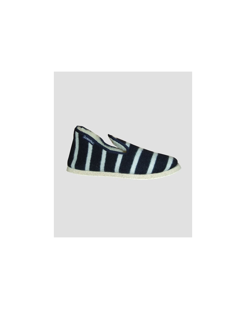 Armor-lux Wollpantoffeln Marineblau/Ecru