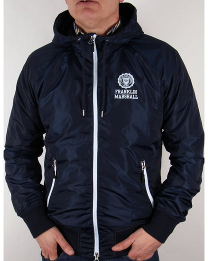 Franklin And Marshall Uni Zip Kapuzenjacke Marine