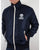 Franklin And Marshall Uni Zip Funnel Neck Jacket Navy