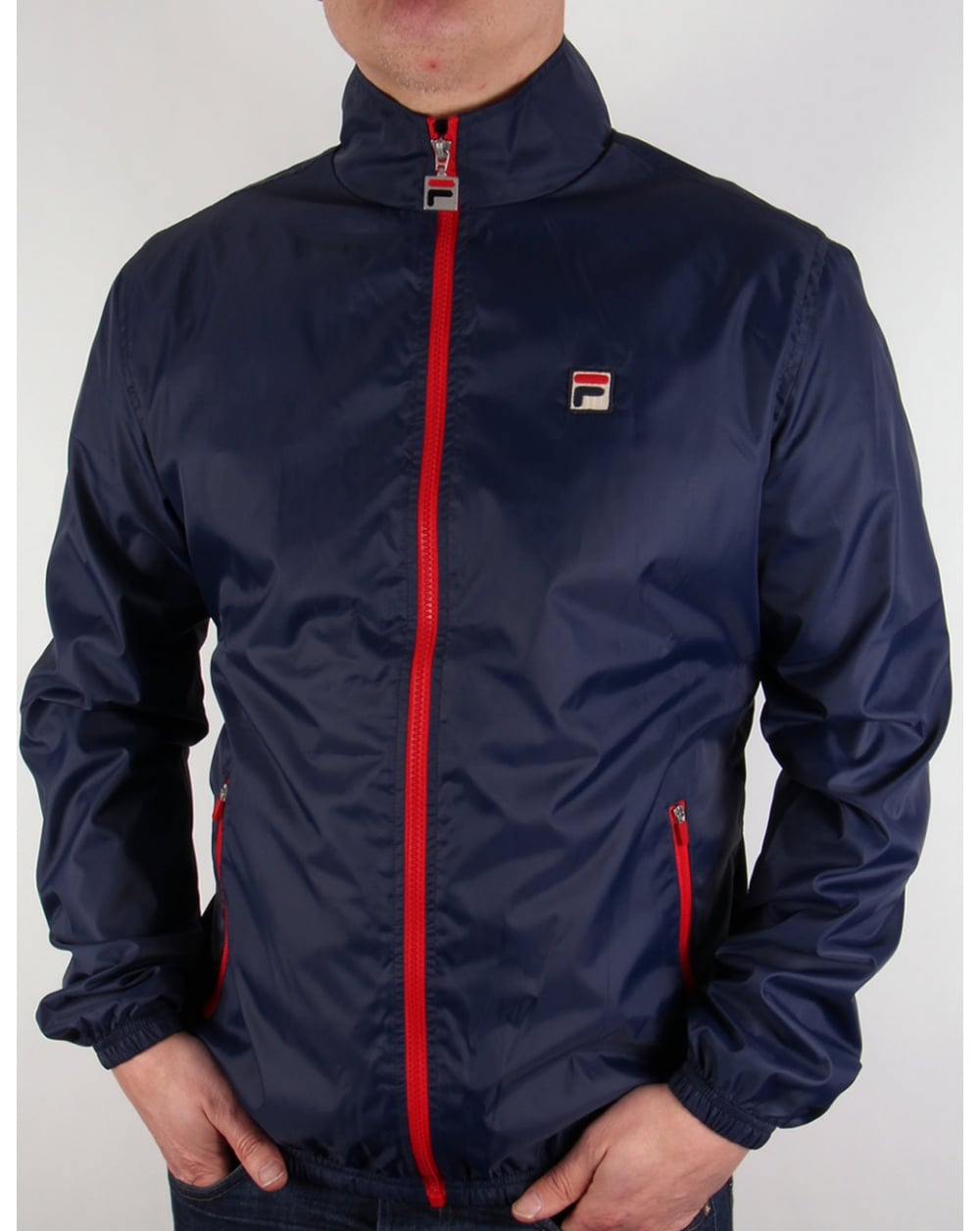Fila Vintage Funnel Regenjacke Marineblau