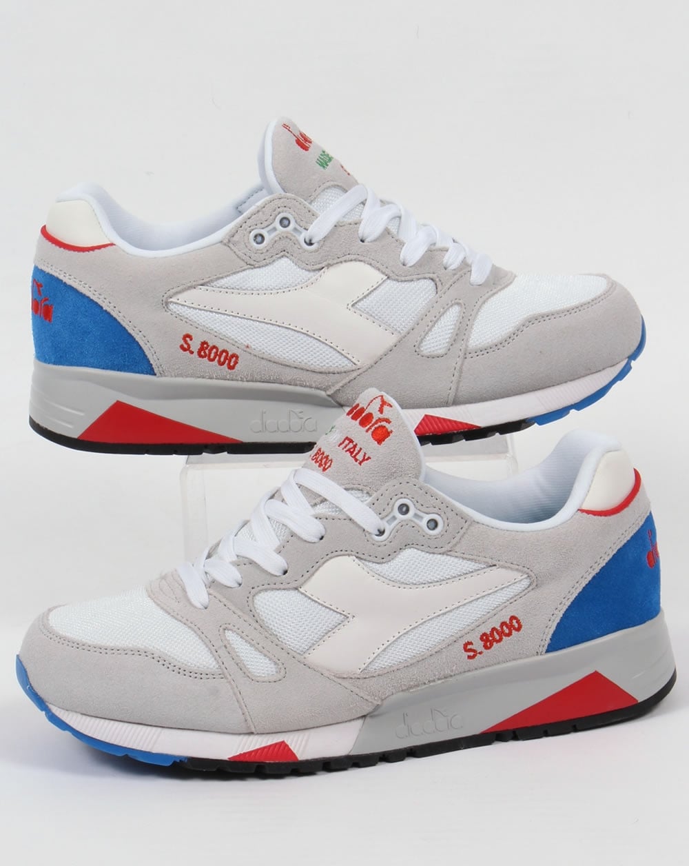 Diadora S8000 Premium Italy Sneakers Weiß/Mikroblau