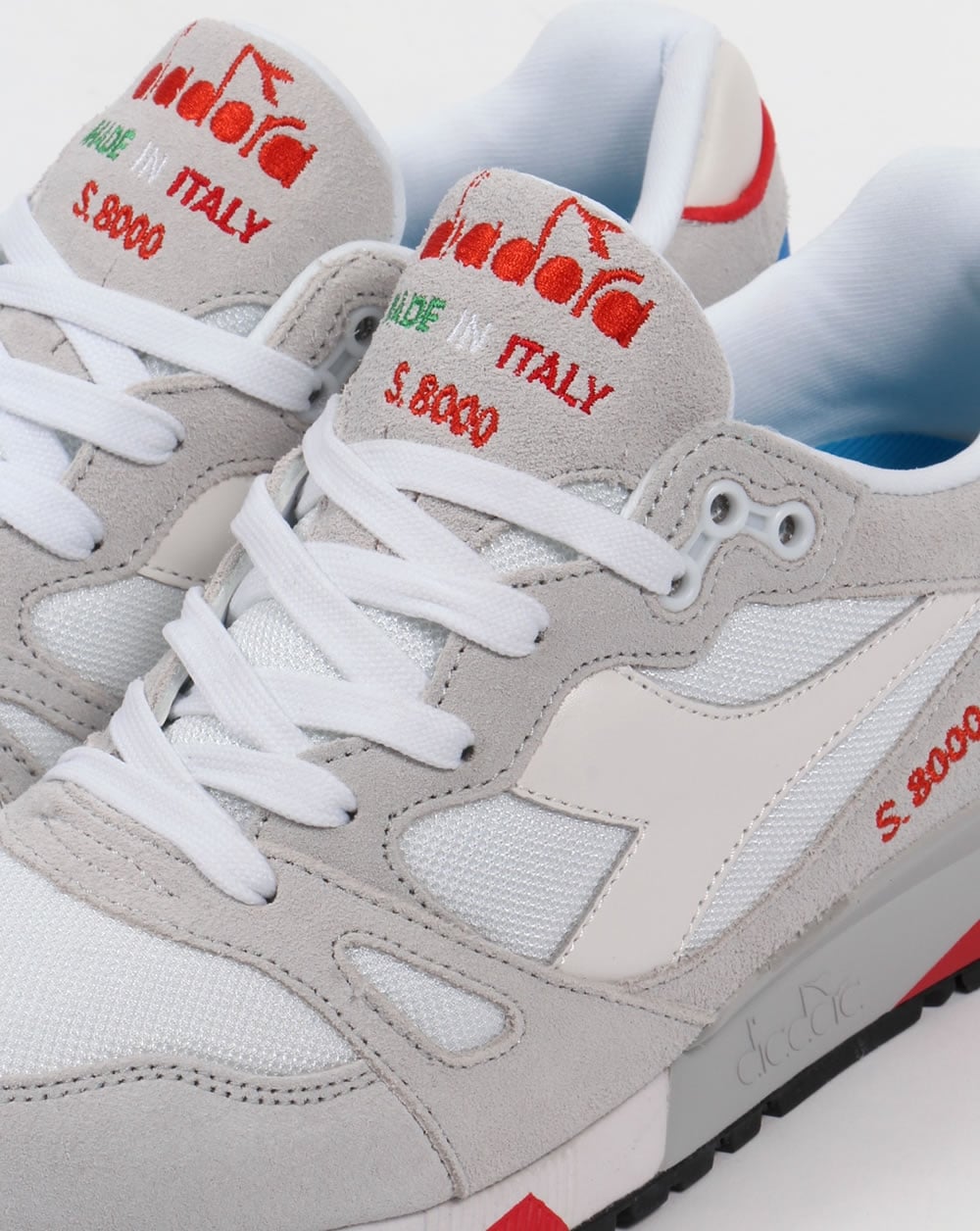 Diadora S8000 Premium Italy Sneakers Weiß/Mikroblau