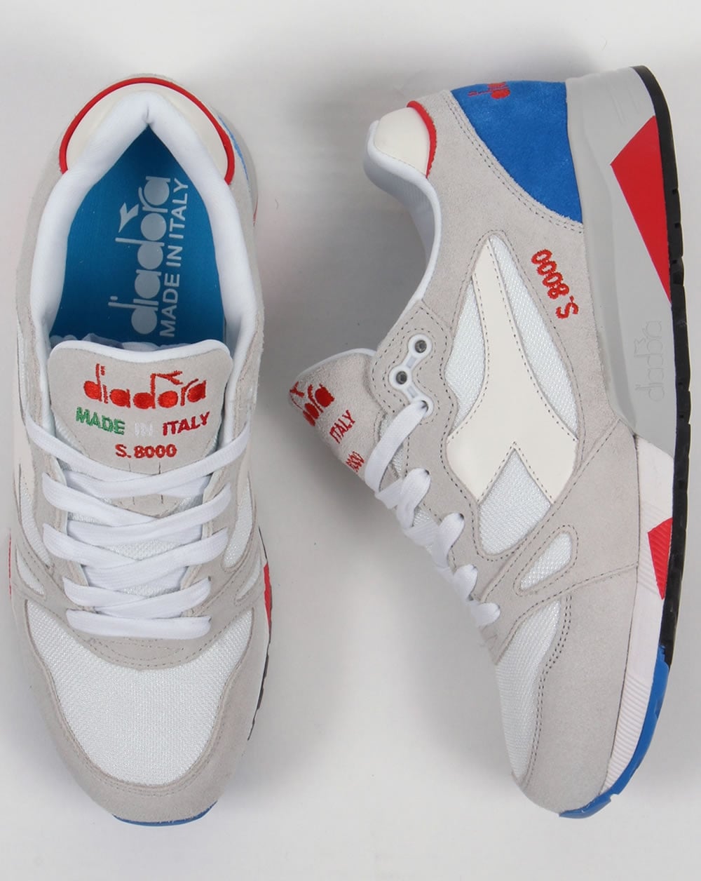 Diadora S8000 Premium Italy Sneakers Weiß/Mikroblau