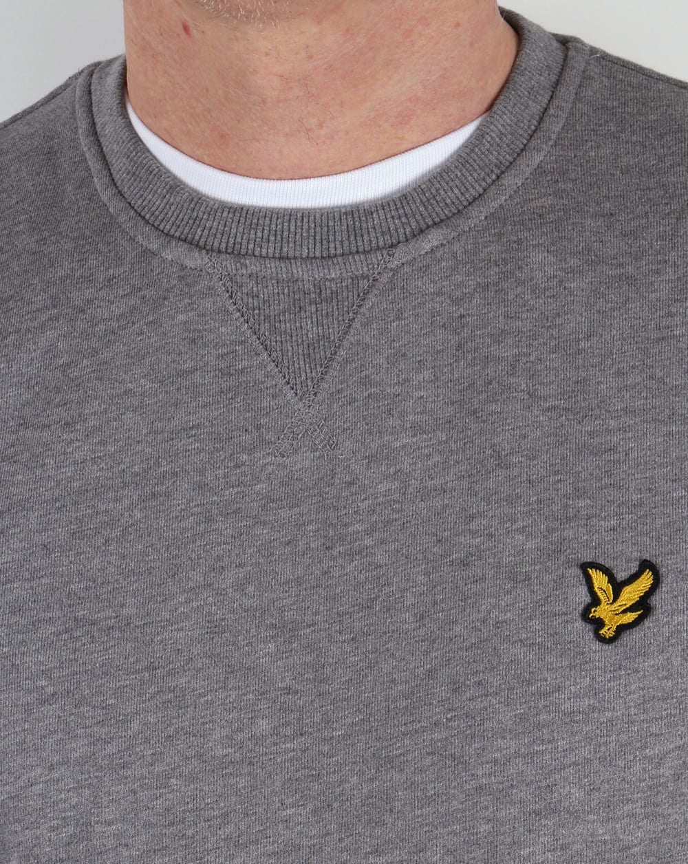Lyle And Scott – Sweatshirt mit Rundhalsausschnitt, Mittelgrau meliert