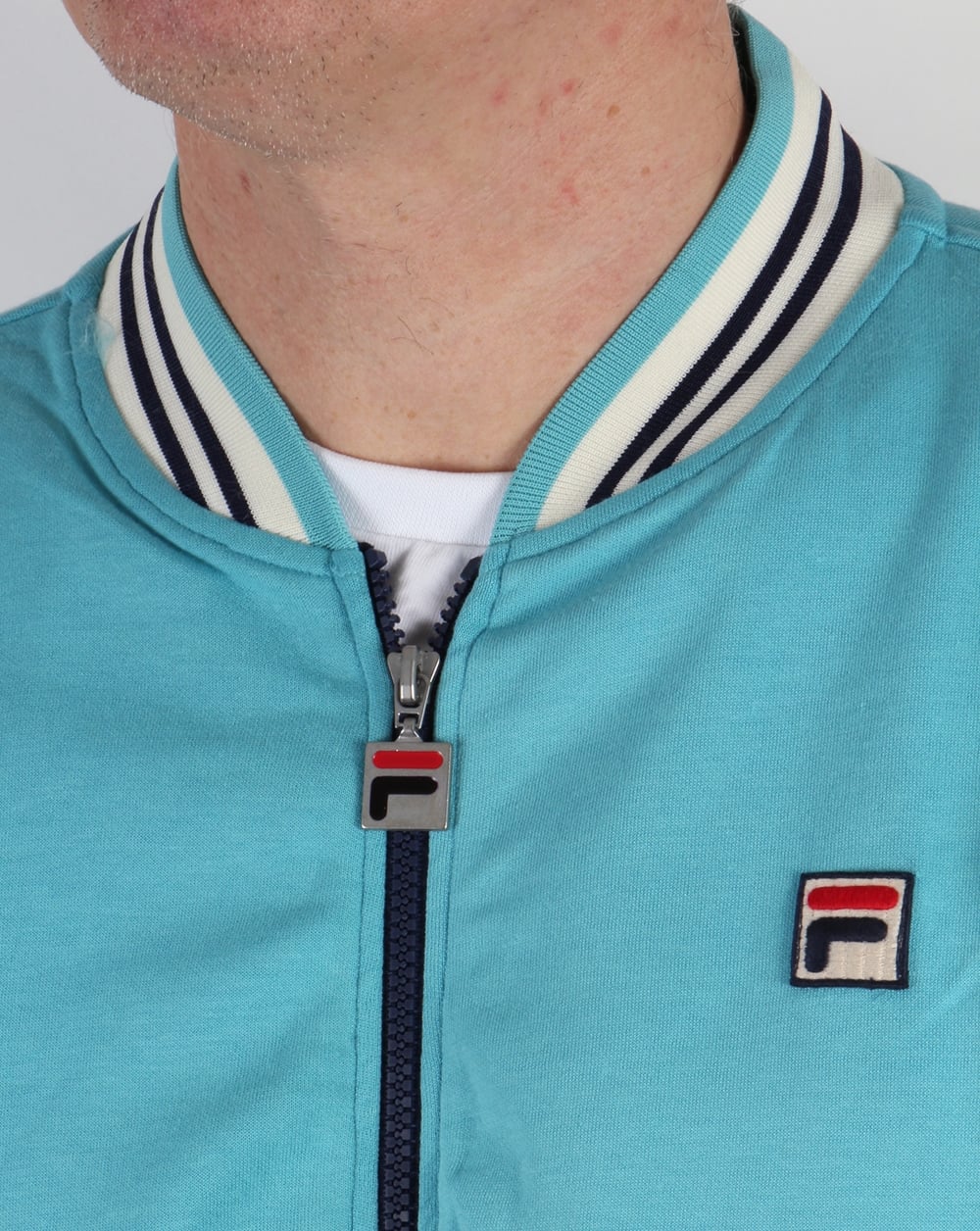 Fila Vintage Mk1 Settanta Trainingsjacke Eierschalenblau/Gardenie