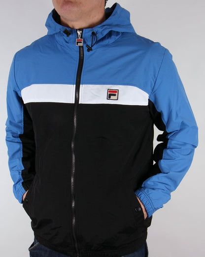 Fila Vintage Clipper Jacke Schwarz/Ozean/Weiß