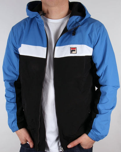 Fila Vintage Clipper Jacke Schwarz/Ozean/Weiß