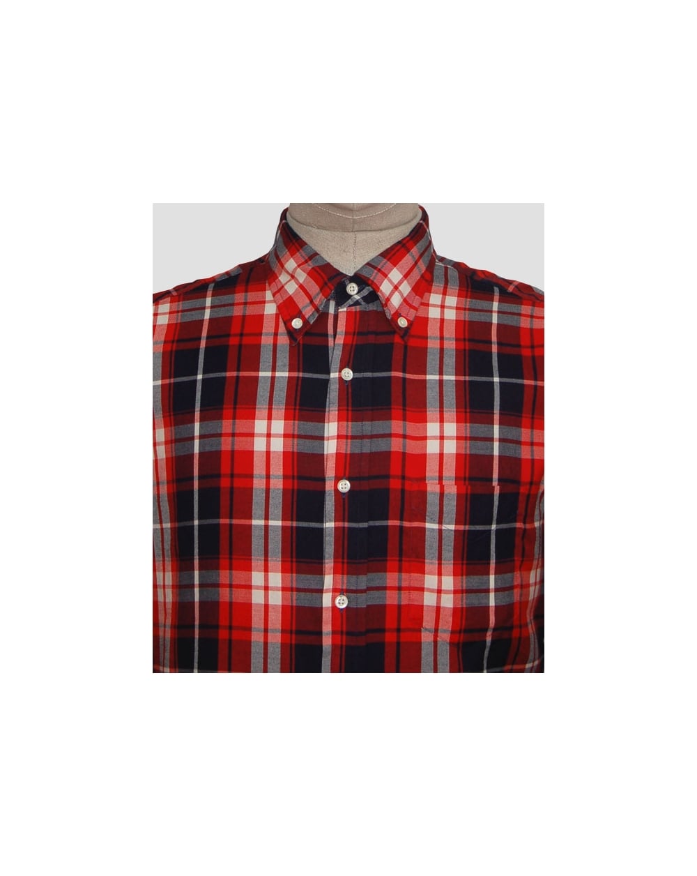 Gant Rugger Windblown Twill Karohemd Rot