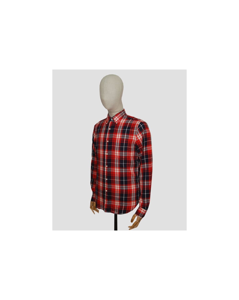 Gant Rugger Windblown Twill Karohemd Rot