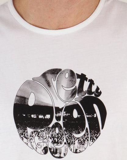 Pretty Green Crowd Logo T-Shirt Weiß