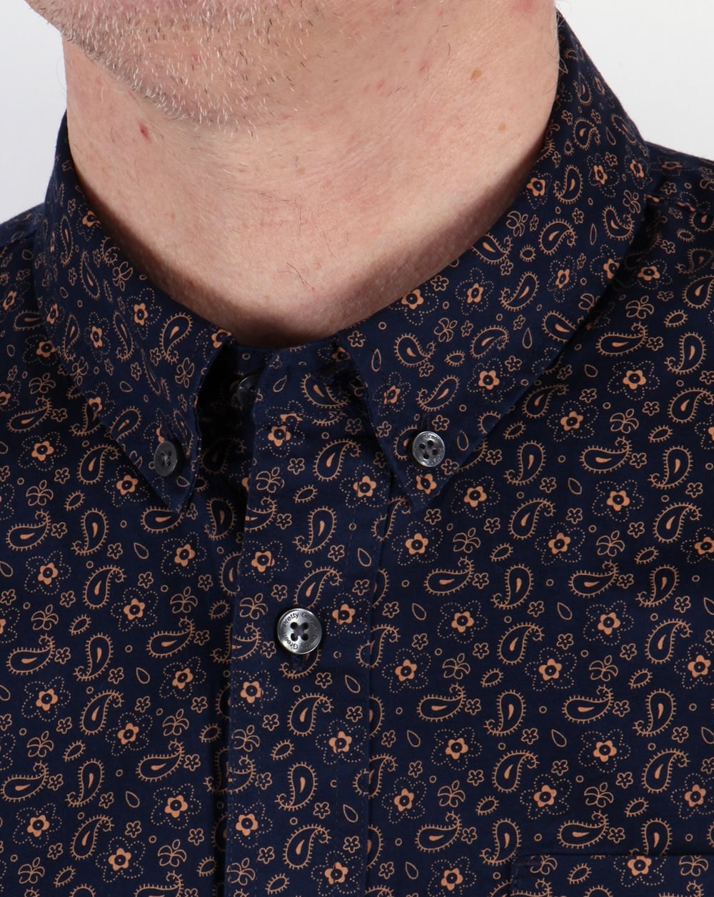 Pretty Green Byland Hemd Marineblau