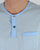 Pretty Green Bankhall Grandad Collar T-shirt Sky Blue