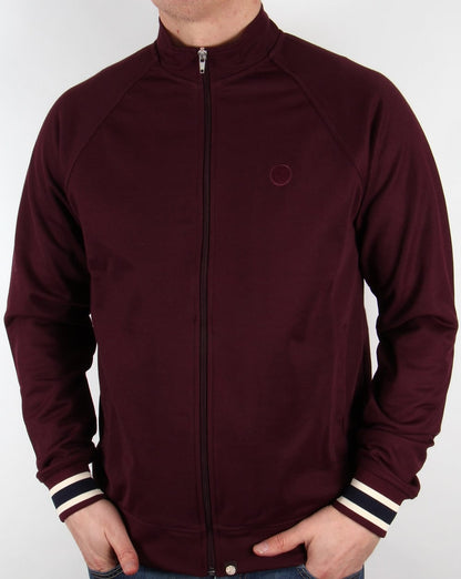 Pretty Green – Forston Trainingsjacke in Burgunderrot