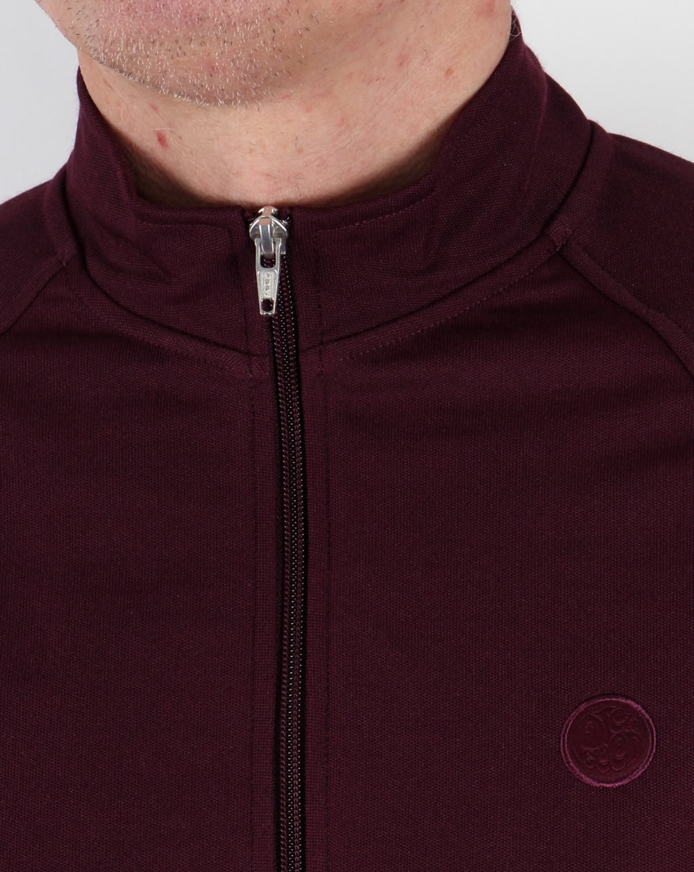 Pretty Green – Forston Trainingsjacke in Burgunderrot