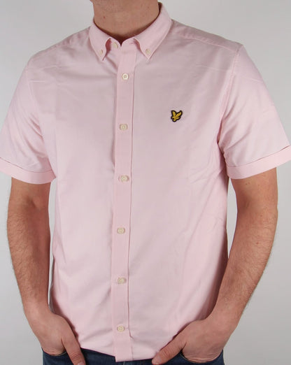 Lyle And Scott Oxford Kurzarmhemd Rosa Sorbet