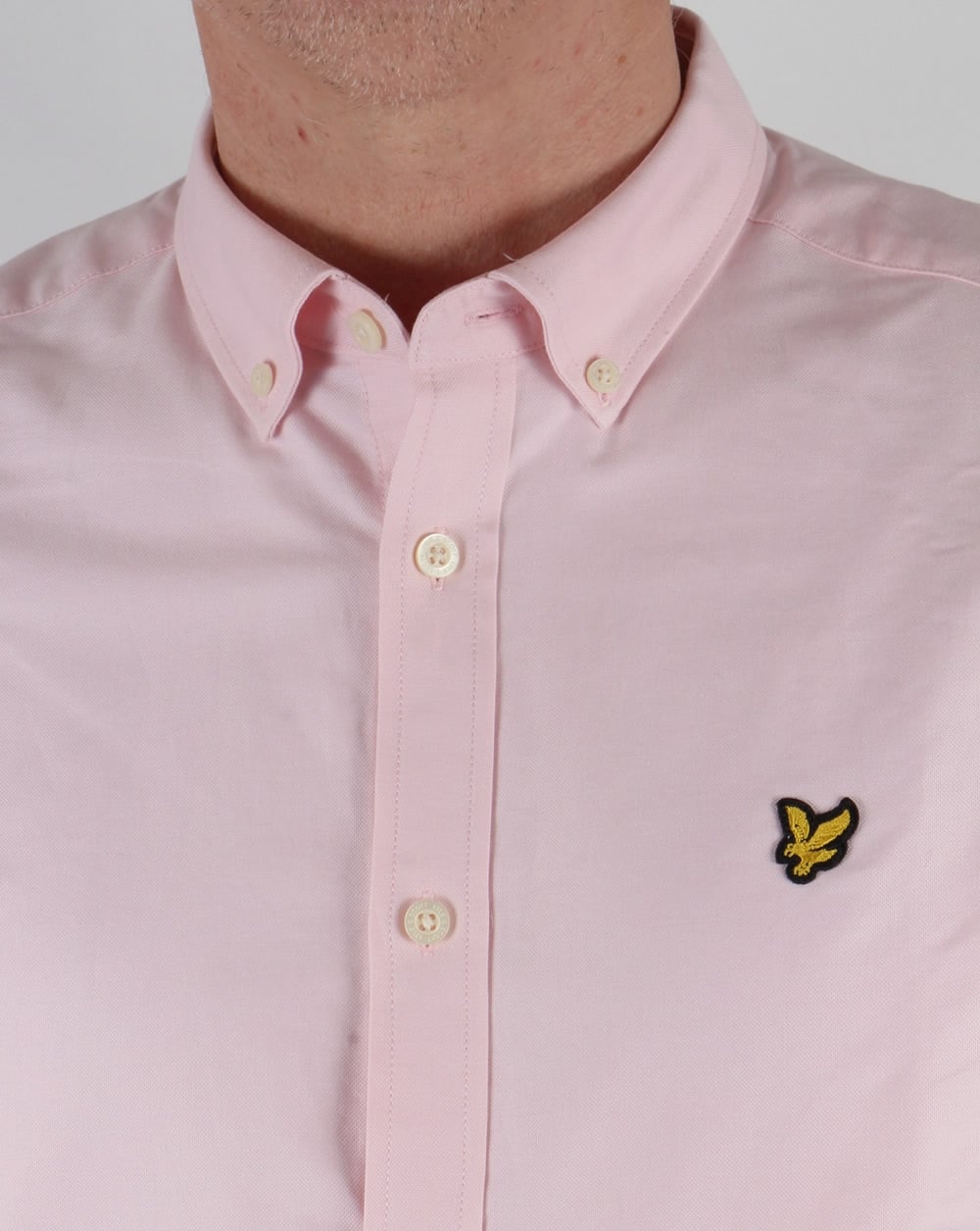 Lyle And Scott Oxford Kurzarmhemd Rosa Sorbet