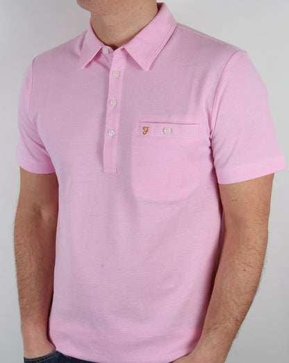 Farah Vintage Tennyson Poloshirt Horizon Pink
