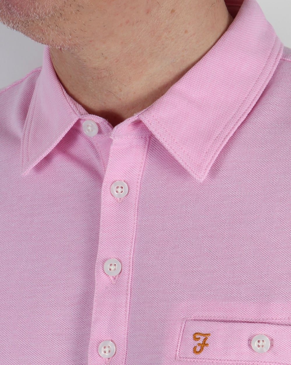 Farah Vintage Tennyson Poloshirt Horizon Pink