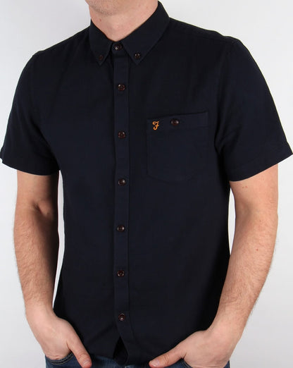 Farah Vintage Colbeck Kurzarmhemd True Navy