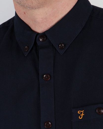 Farah Vintage Colbeck Kurzarmhemd True Navy