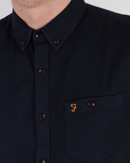 Farah Vintage Colbeck Kurzarmhemd True Navy