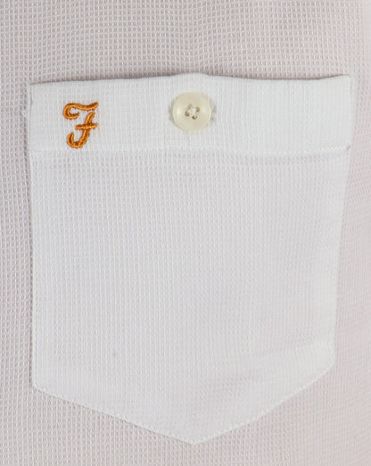 Farah Vintage Colbeck Kurzarmhemd Weiß