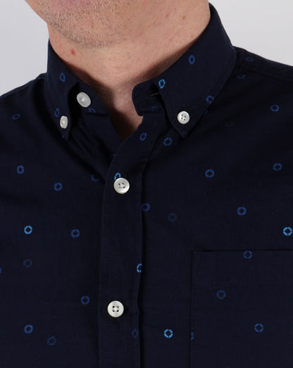 Farah Vintage Eamont Hemd Dunkelblau