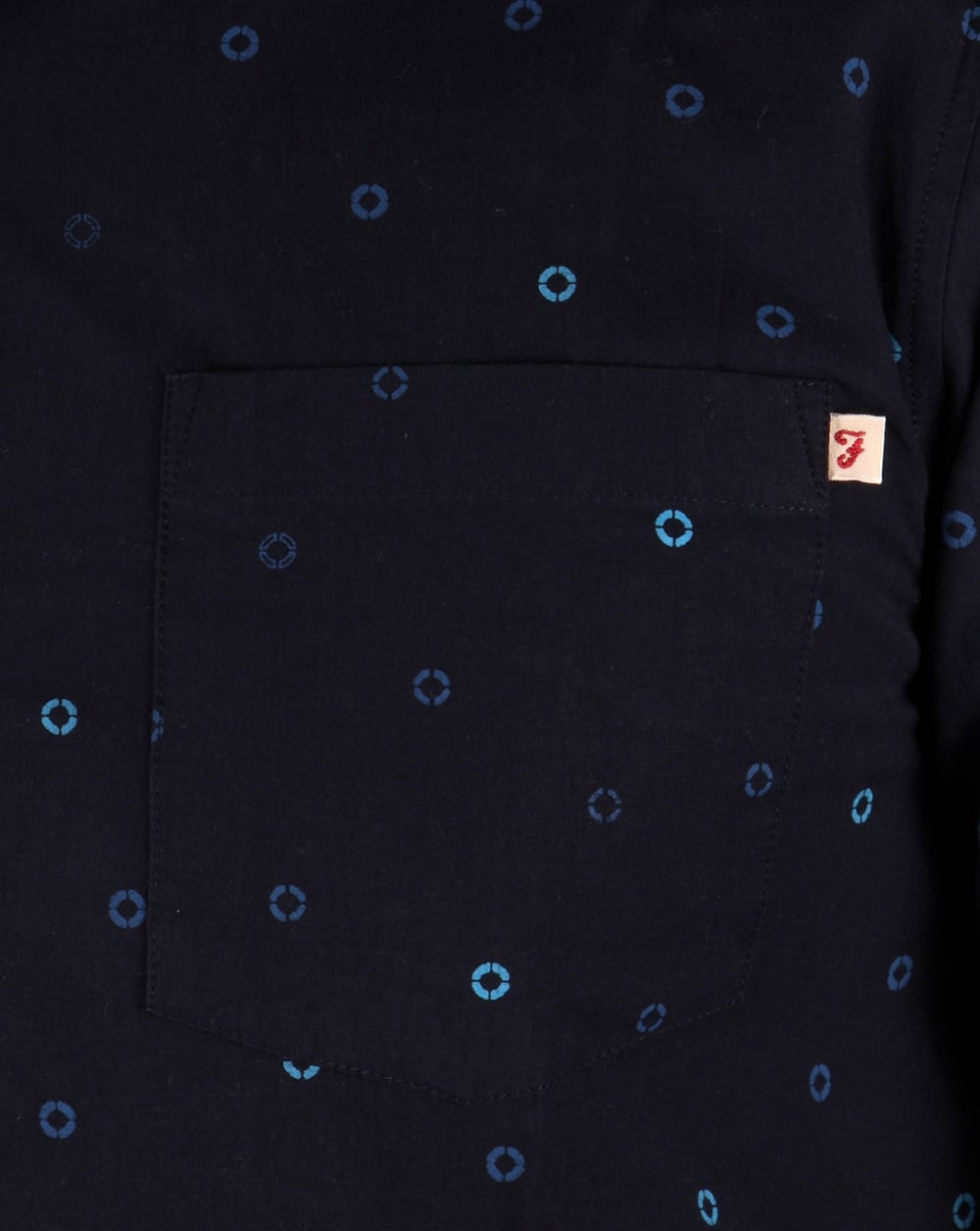 Farah Vintage Eamont Hemd Dunkelblau