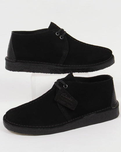 Clarks Originals – Desert Trek – Schwarze Wildlederschuhe
