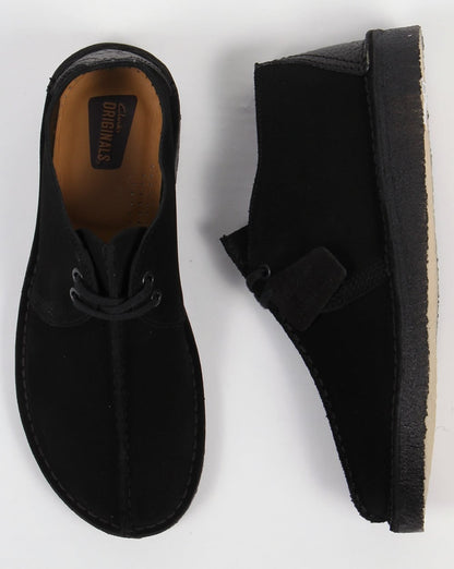 Clarks Originals – Desert Trek – Schwarze Wildlederschuhe