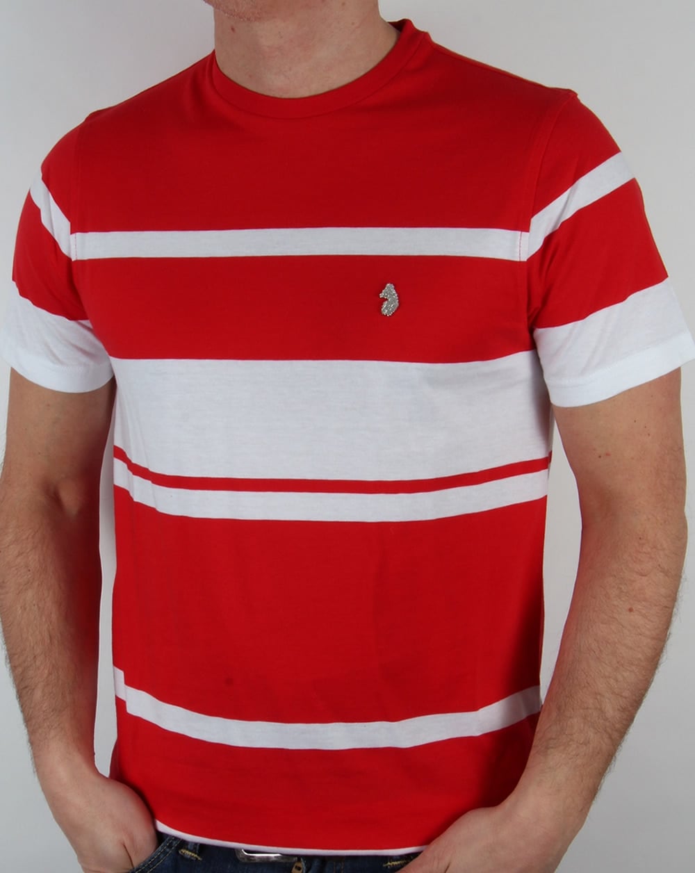 Luke Normandy Streifen-T-Shirt Marina Red