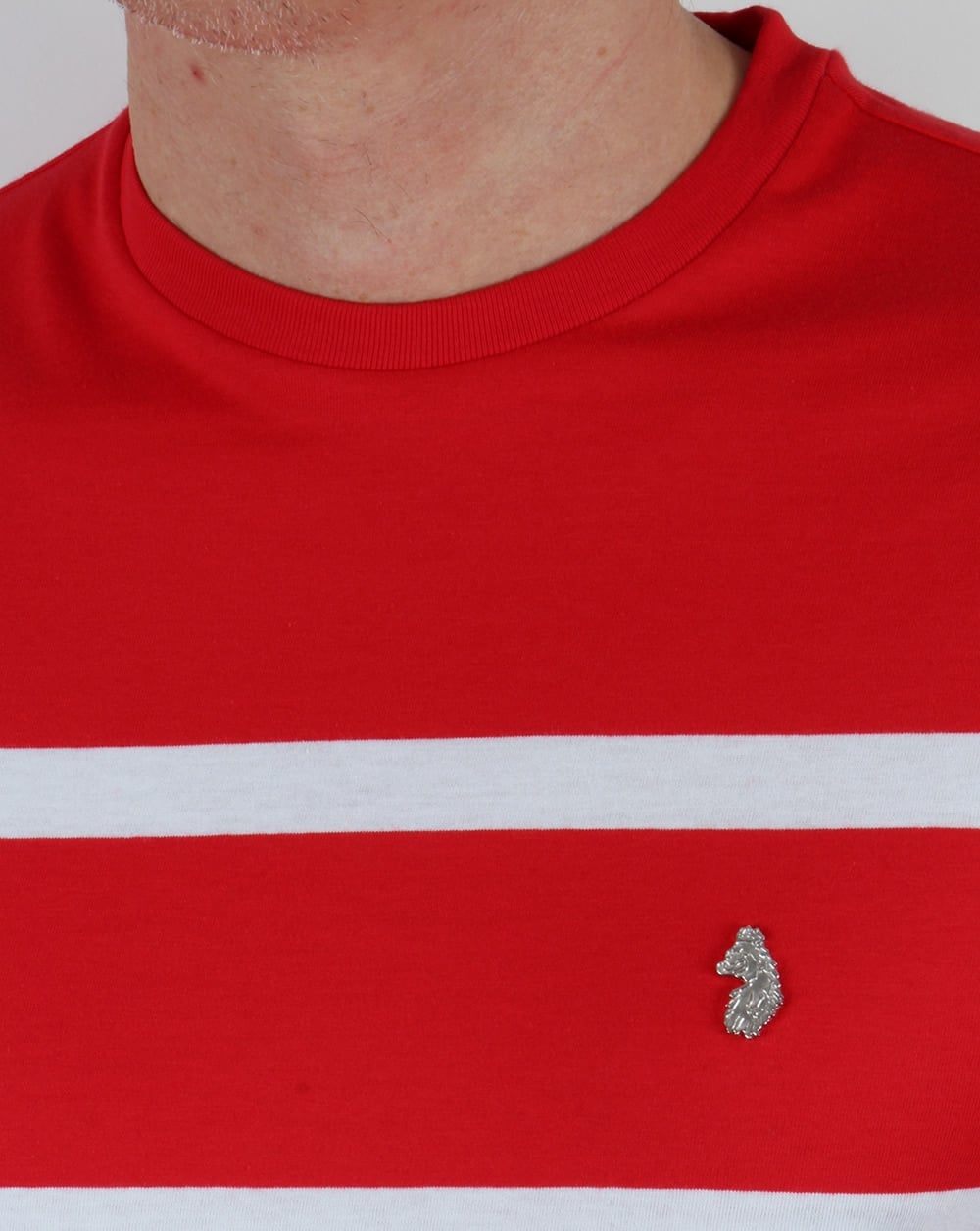 Luke Normandy Streifen-T-Shirt Marina Red