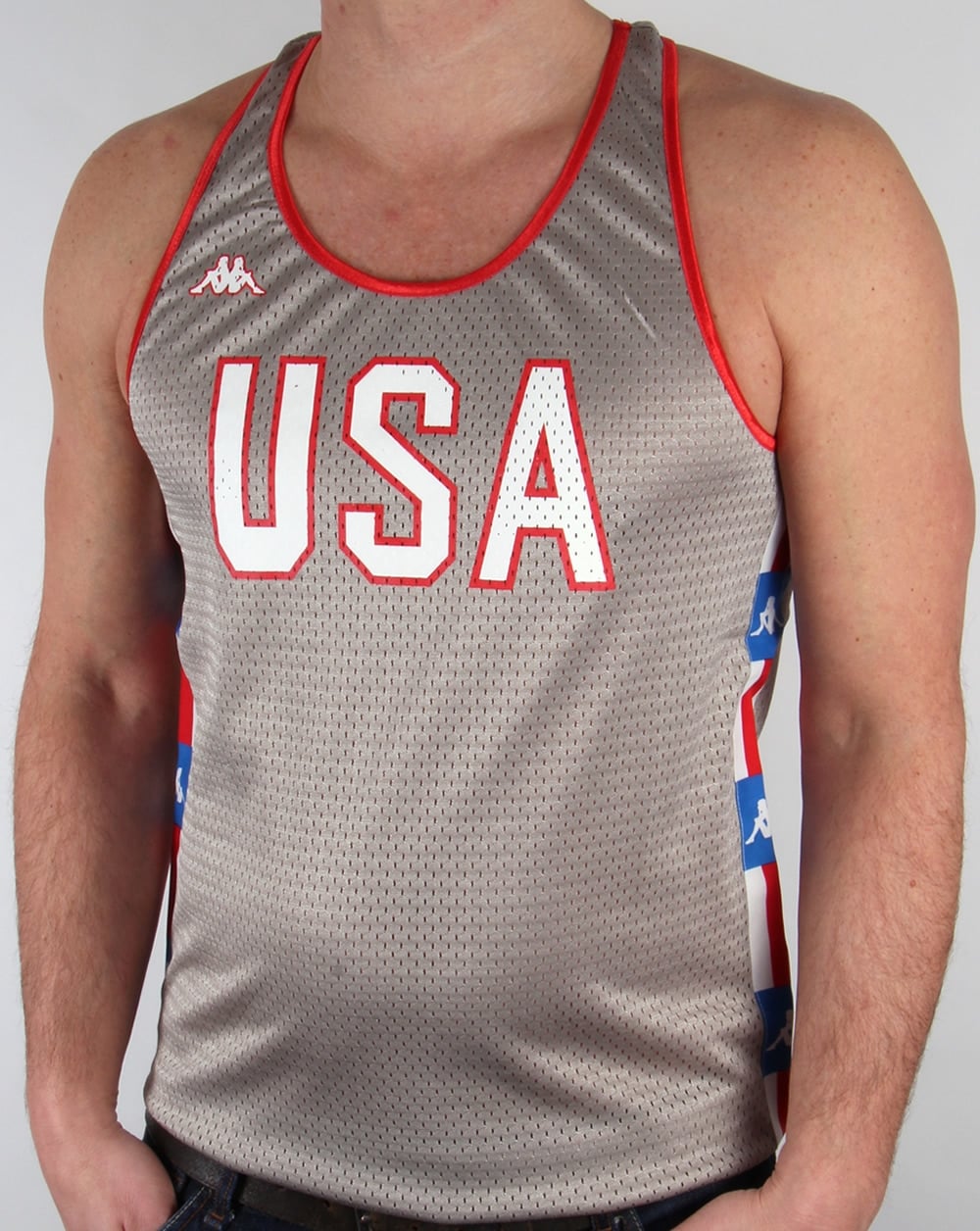 Robe Di Kappa LA84 USA Olympiaweste Silbergrau