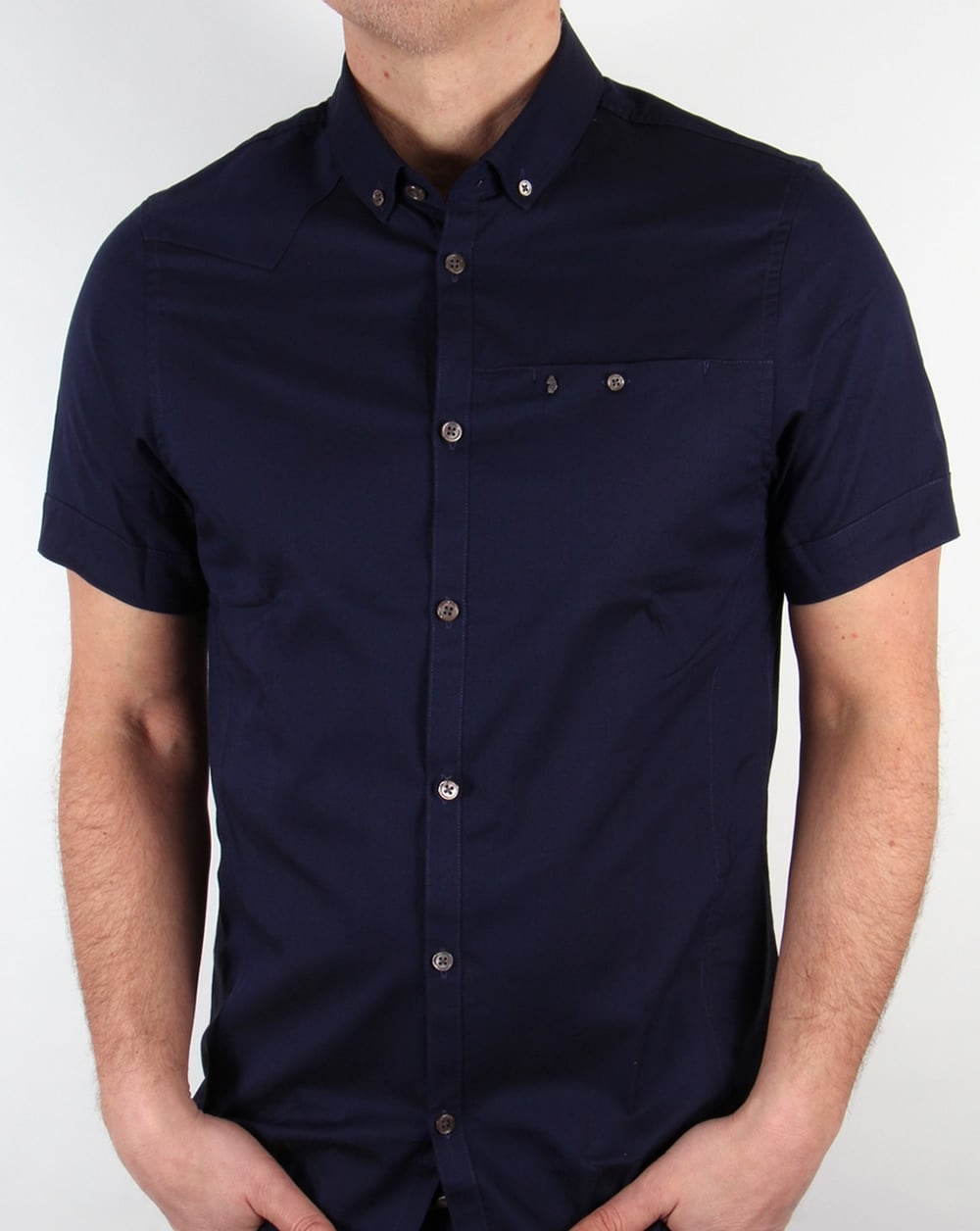 Luke Bridgenorth Kurzarmhemd Marineblau