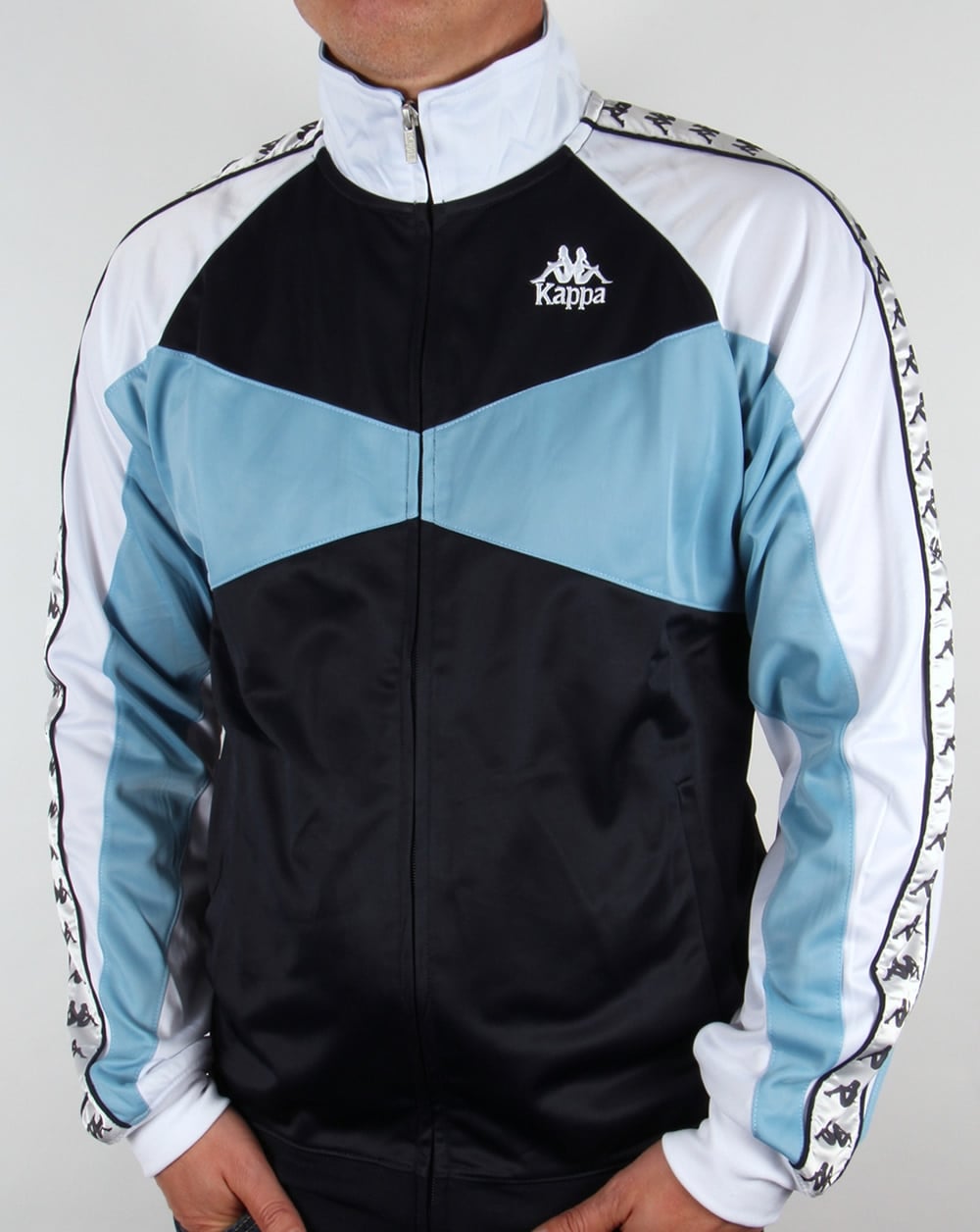 Robe Di Kappa Trafford Trainingsjacke Marineblau/Himmelblau/Weiß
