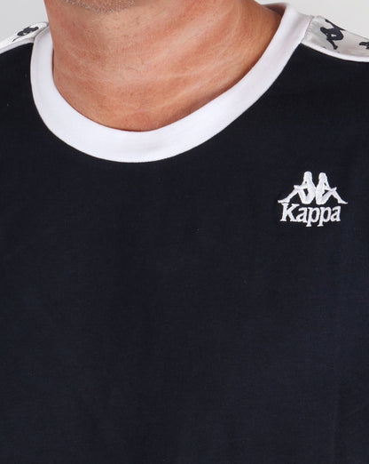 Robe Di Kappa Logo Ringer Taping T-Shirt Marineblau