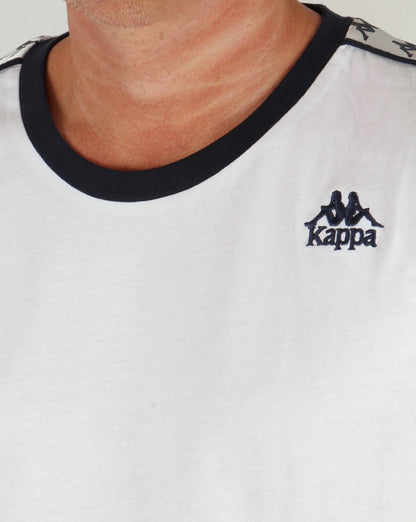 Robe Di Kappa – T-Shirt mit Logo-Ringband in Weiß
