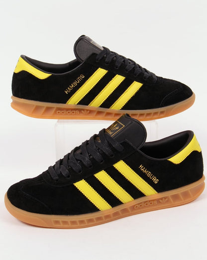 Adidas Hamburg Sneaker in Schwarz/Zitrone Oslo
