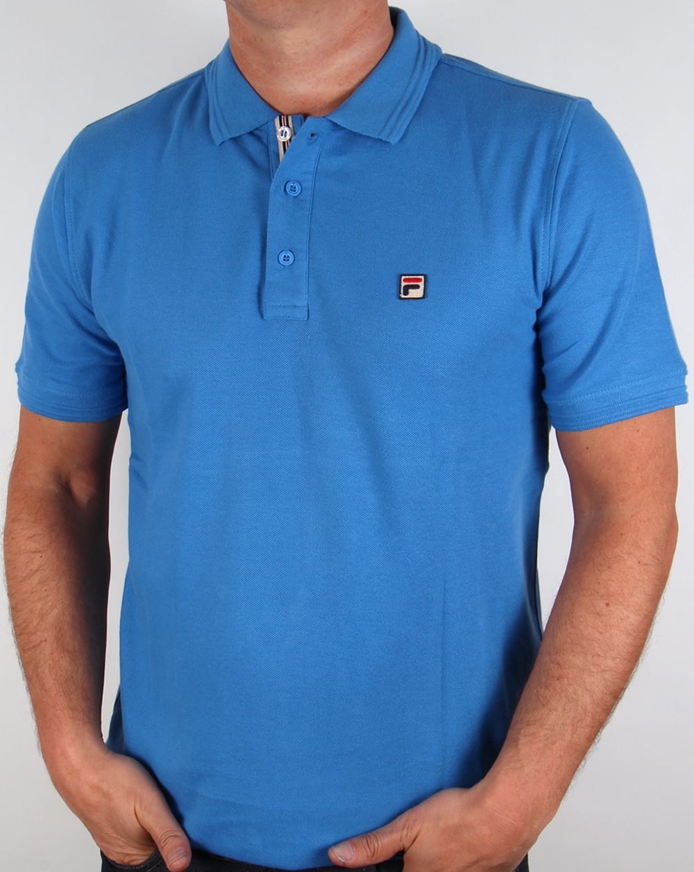 Fila Vintage Smarta Poloshirt Ozeanblau