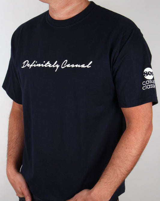 80s Casual Classics 80er Casual Classics Definitely Casual T-Shirt Marineblau