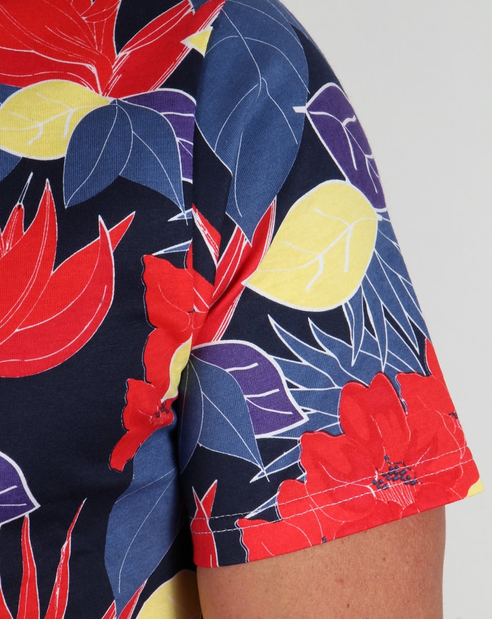 Luke – T-Shirt mit Pollen Count-Print, Marina Navy