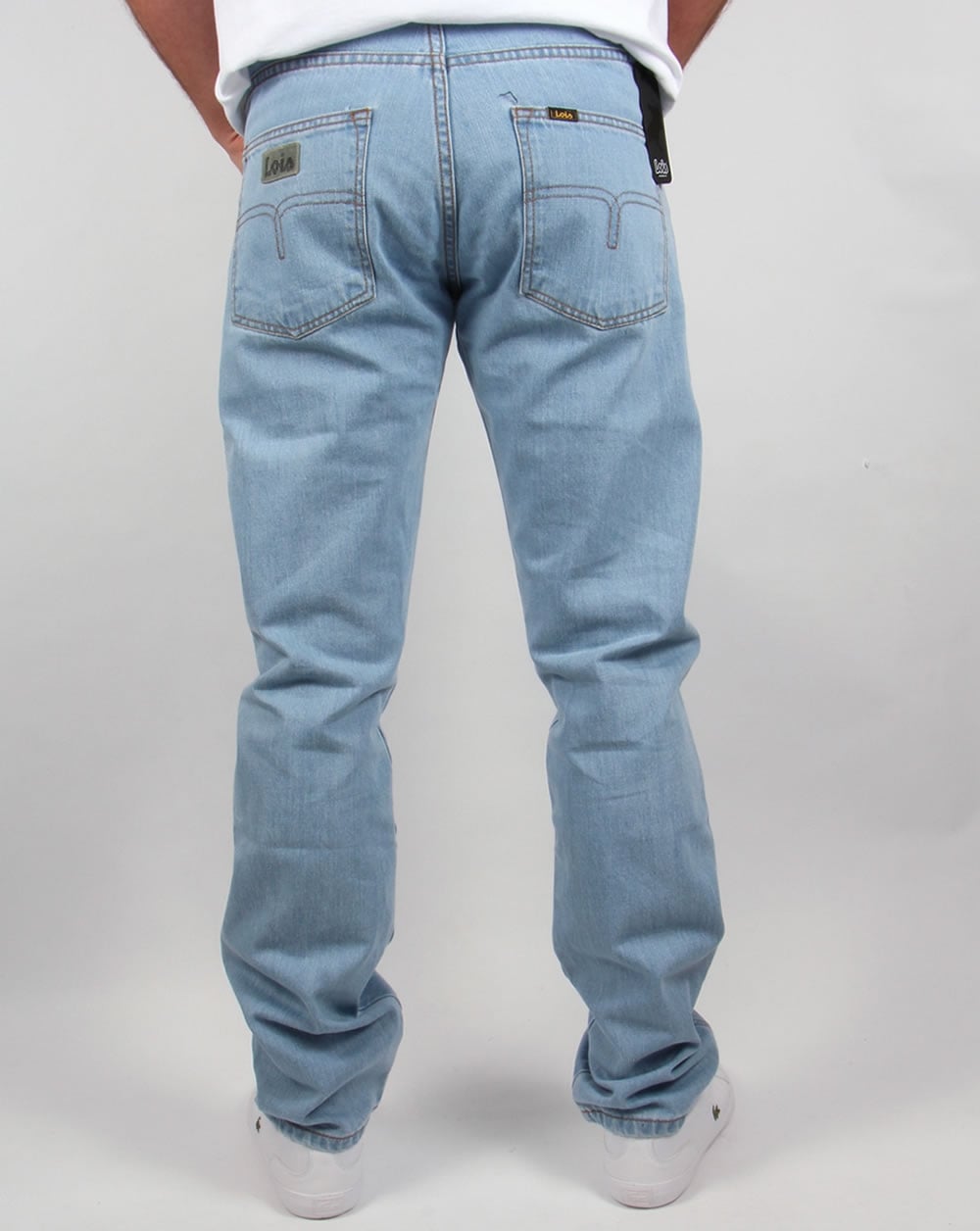 Lois Terrace Regular Taper Jeans Bleach Wash