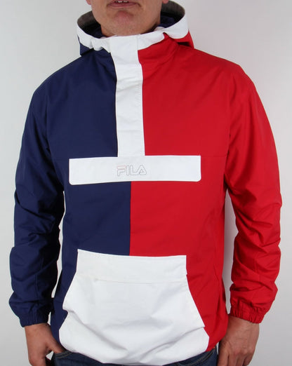Fila Vintage Napoli Überziehjacke Marineblau/Rot/Weiß