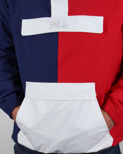 Fila Vintage Napoli Überziehjacke Marineblau/Rot/Weiß