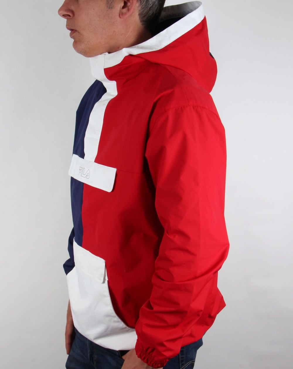 Fila Vintage Napoli Überziehjacke Marineblau/Rot/Weiß