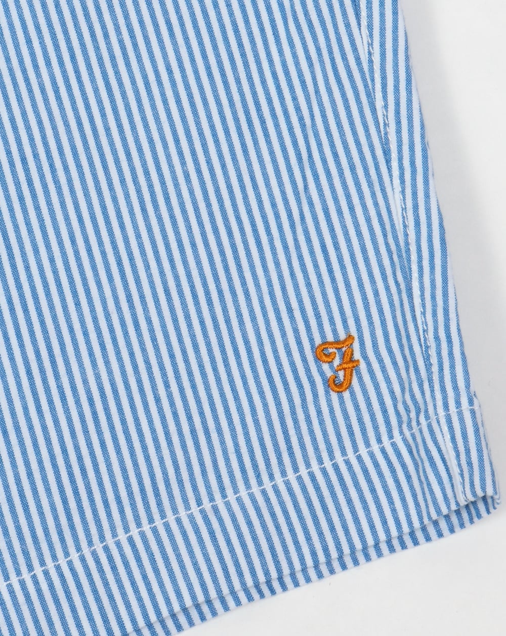 Farah Hawking Stripe Shorts Weiß/Blau