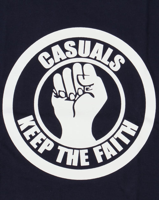80er Casual Classics Keep The Faith T-Shirt Marineblau